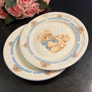 "Country Bear" - 10.5" Dinner Plate by TIENSHAN - (Set of 2)